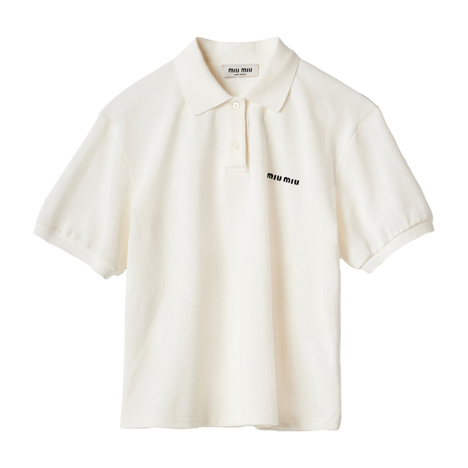 White Cotton Logo Polo Shirt