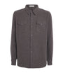 Cashmere Press-Stud Overshirt