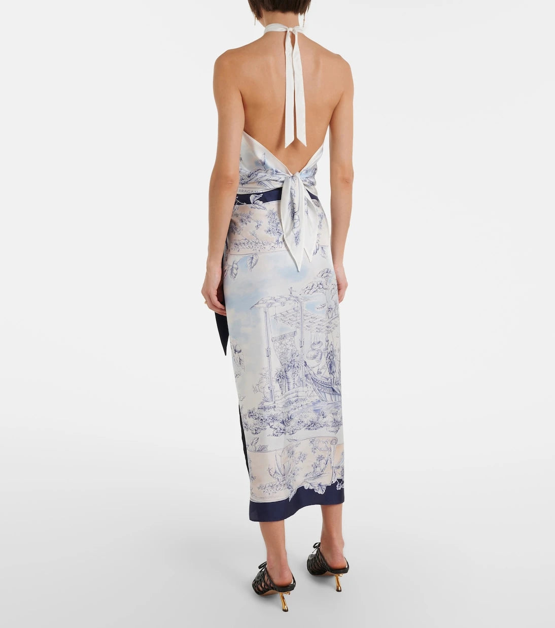 Ferragamo - Printed silk wrap skirt