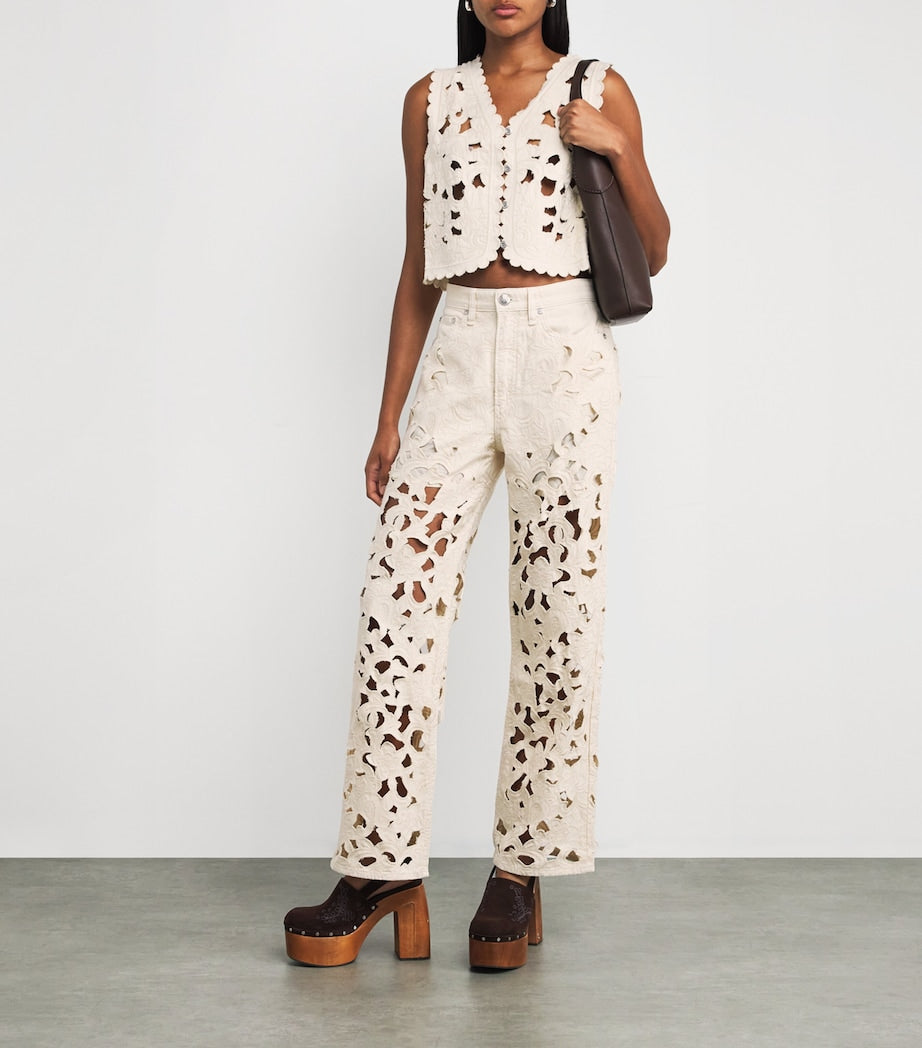 Ivory Cut-Out Coralie Vest