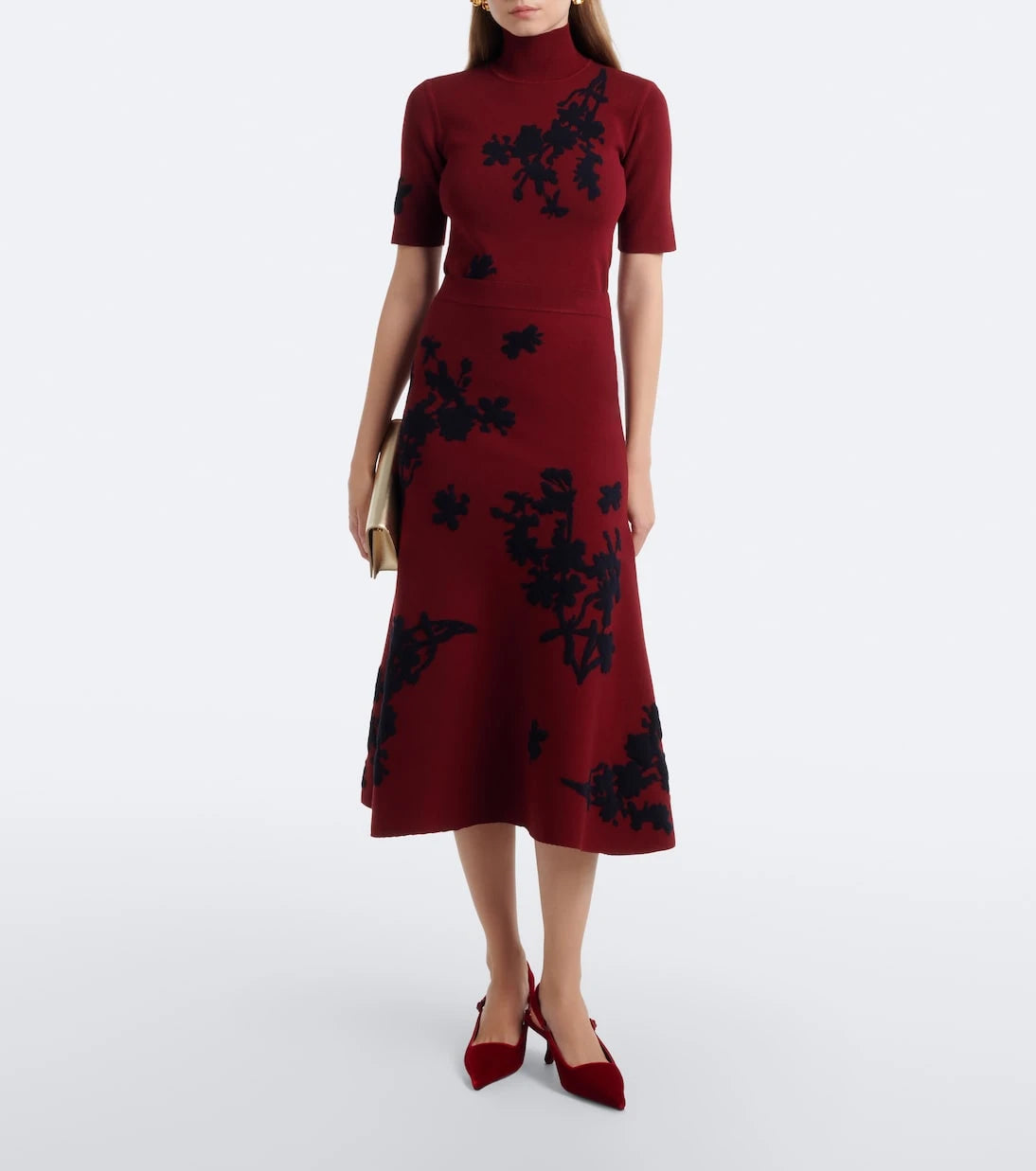 Erdem - Jacquard midi skirt