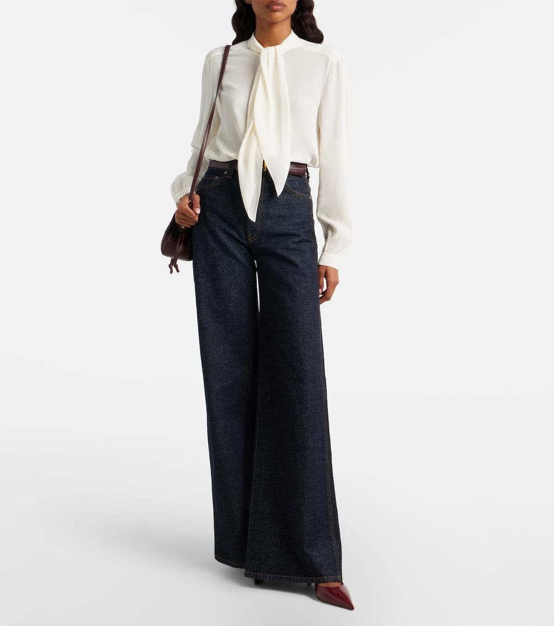 Tory Burch - Tie-neck georgette blouse