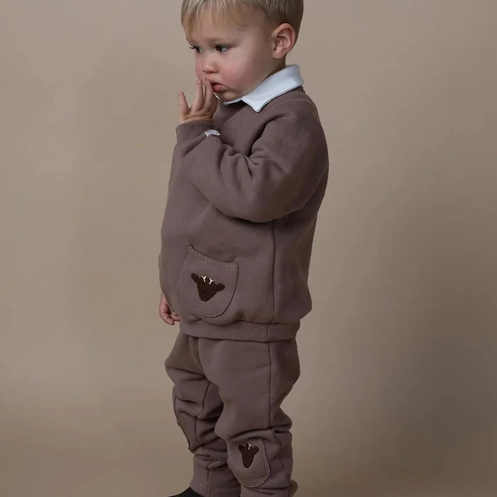 Бебешки памучен суичър Donsje Foppe Sweater Stags