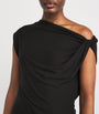 Asymmetric Draped Ando Top DBLK BLACK