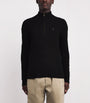 Polo Ralph Lauren Black Wool-Cashmere Quarter-Zip Sweater