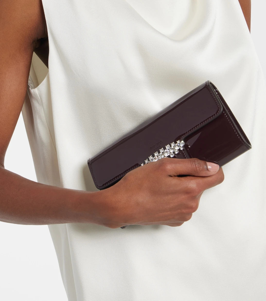 Jimmy Choo - Bing patent leather wallet on chain