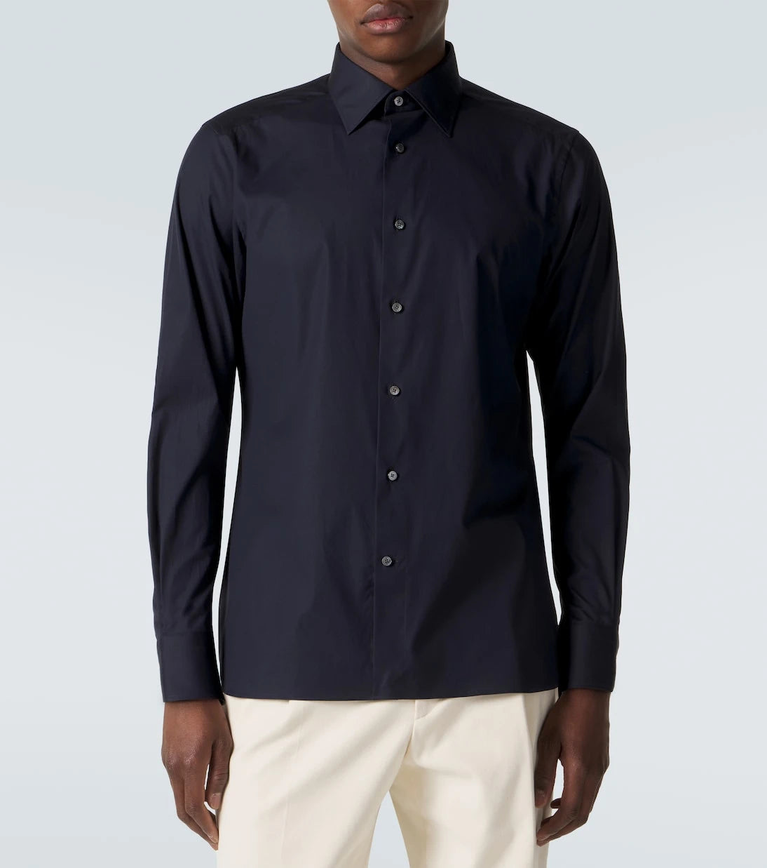 Zegna - قميص من مزيج القطن