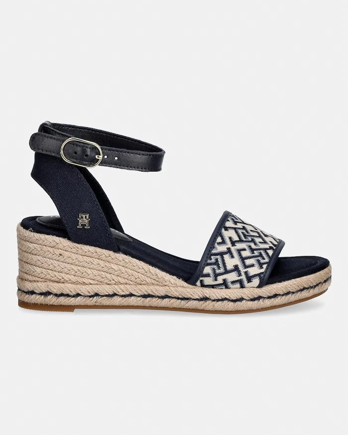 Tommy Hilfiger TH MID ESPAD WEDGE JACQUARD Platform Sandalet