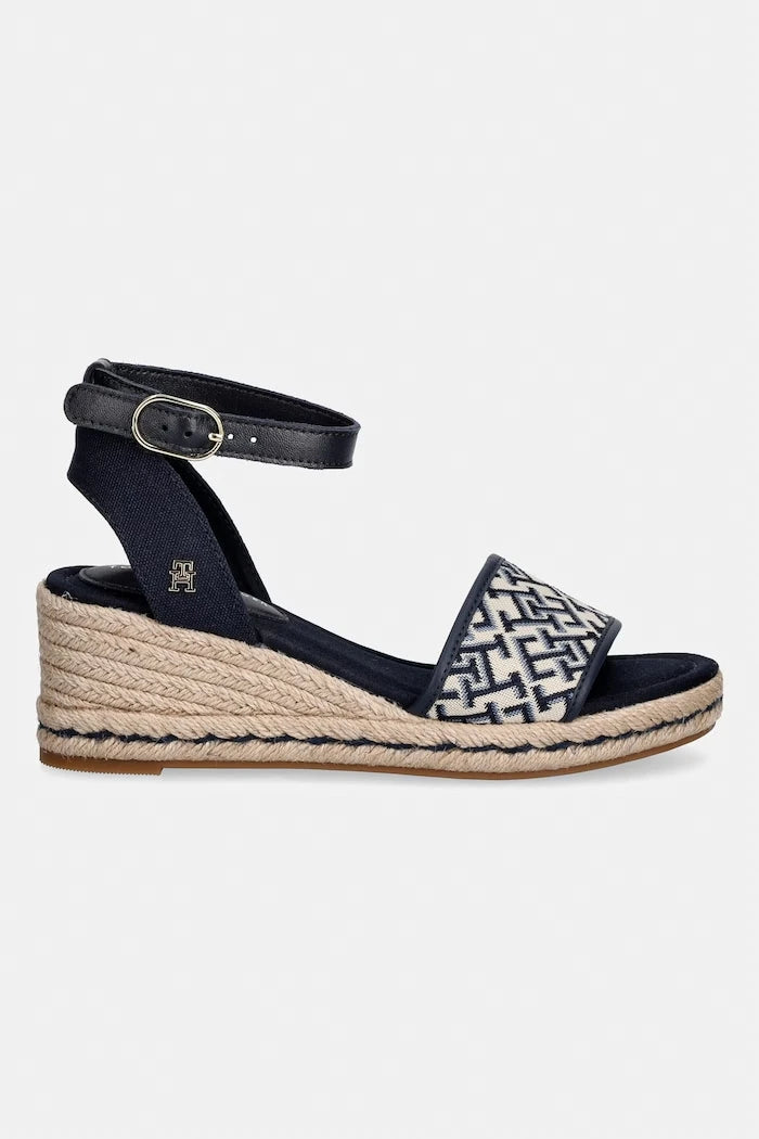 Tommy Hilfiger TH MID ESPAD WEDGE JACQUARD Platform Sandalet