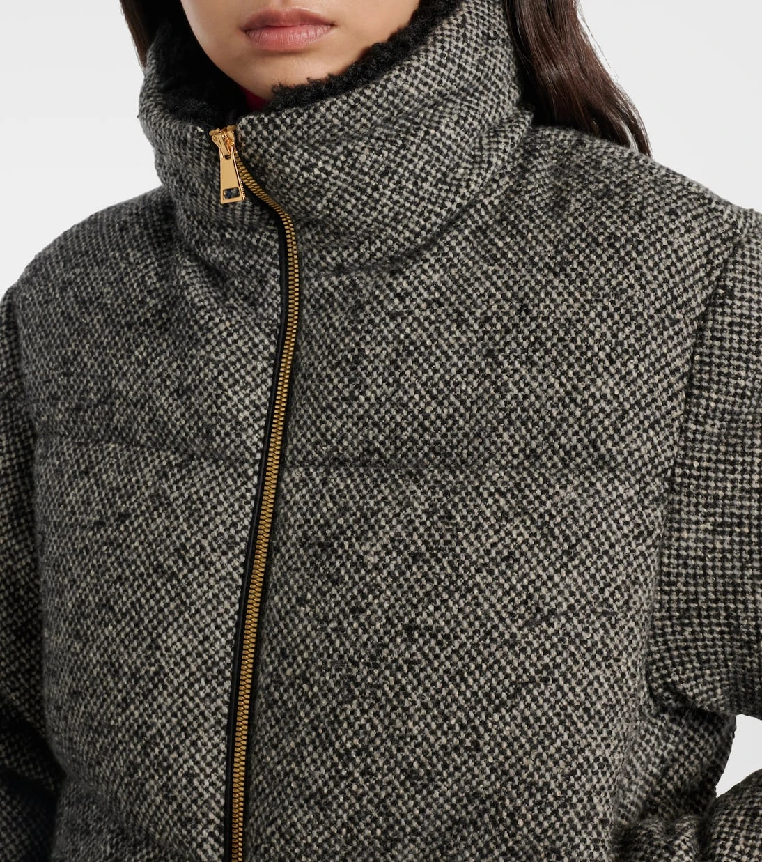 Moncler - Careil bouclé wool-blend down jacket