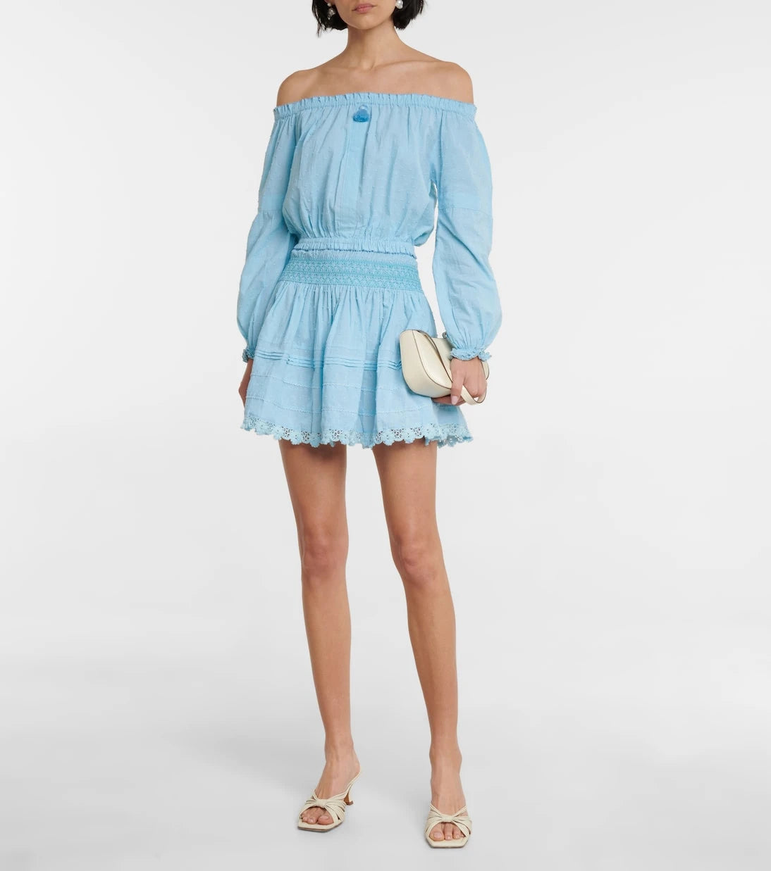 Poupette St Barth - Galia cotton off-shoulder top