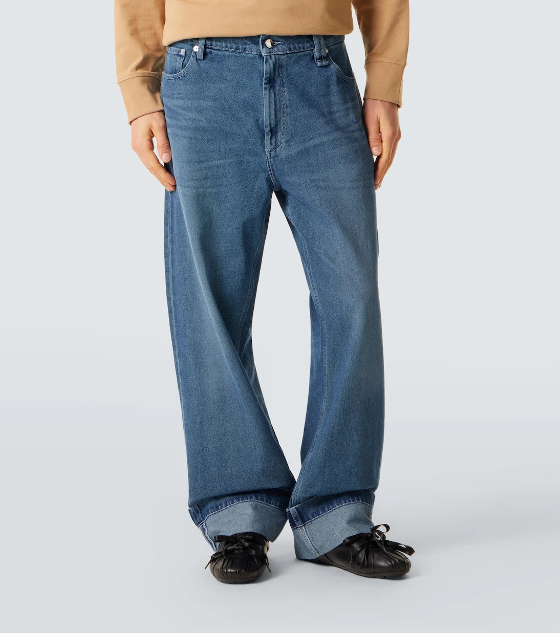 Simone Rocha - Crystal-embellished straight jeans