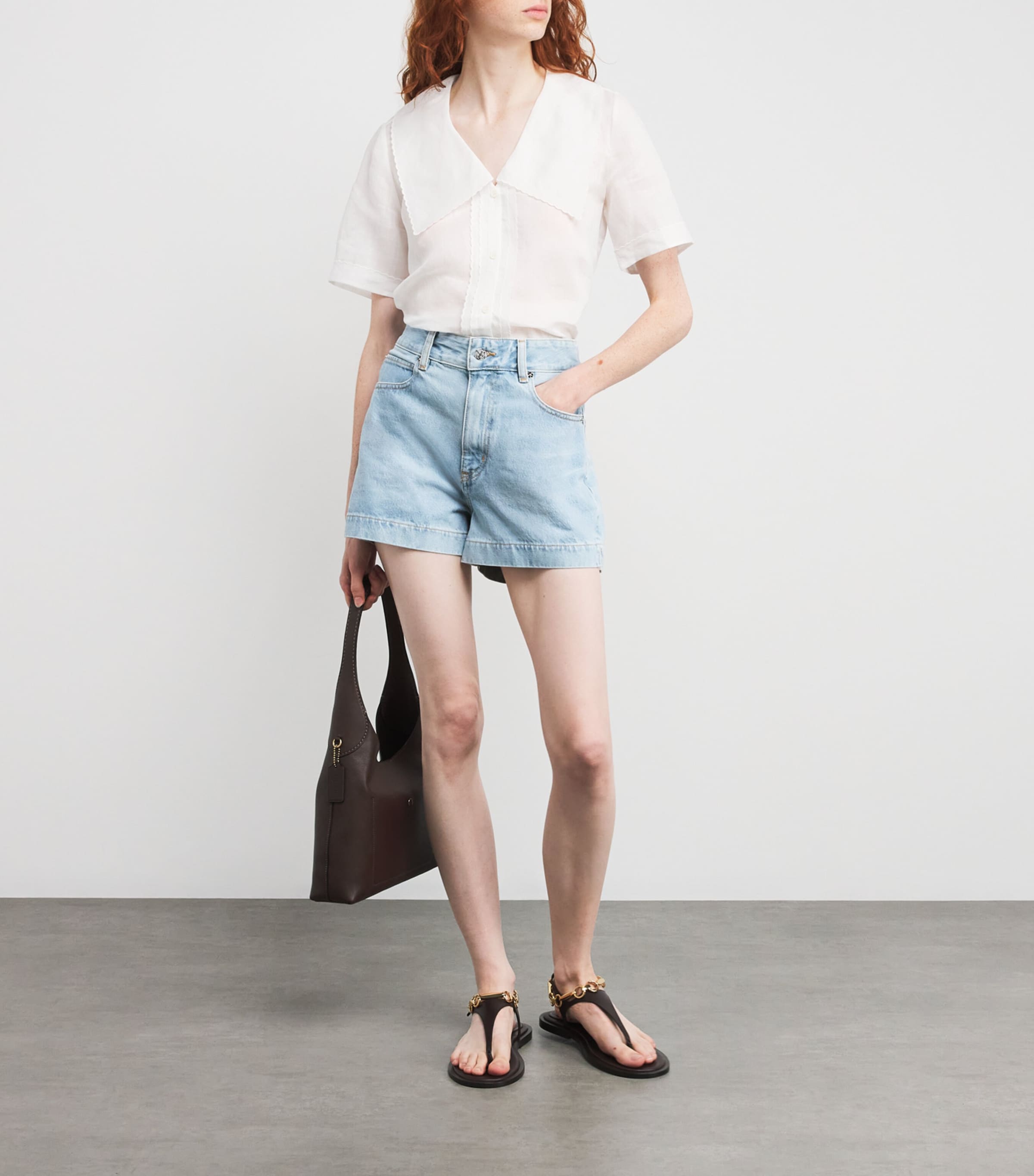 FRAME Blue Denim The Charm Shorts