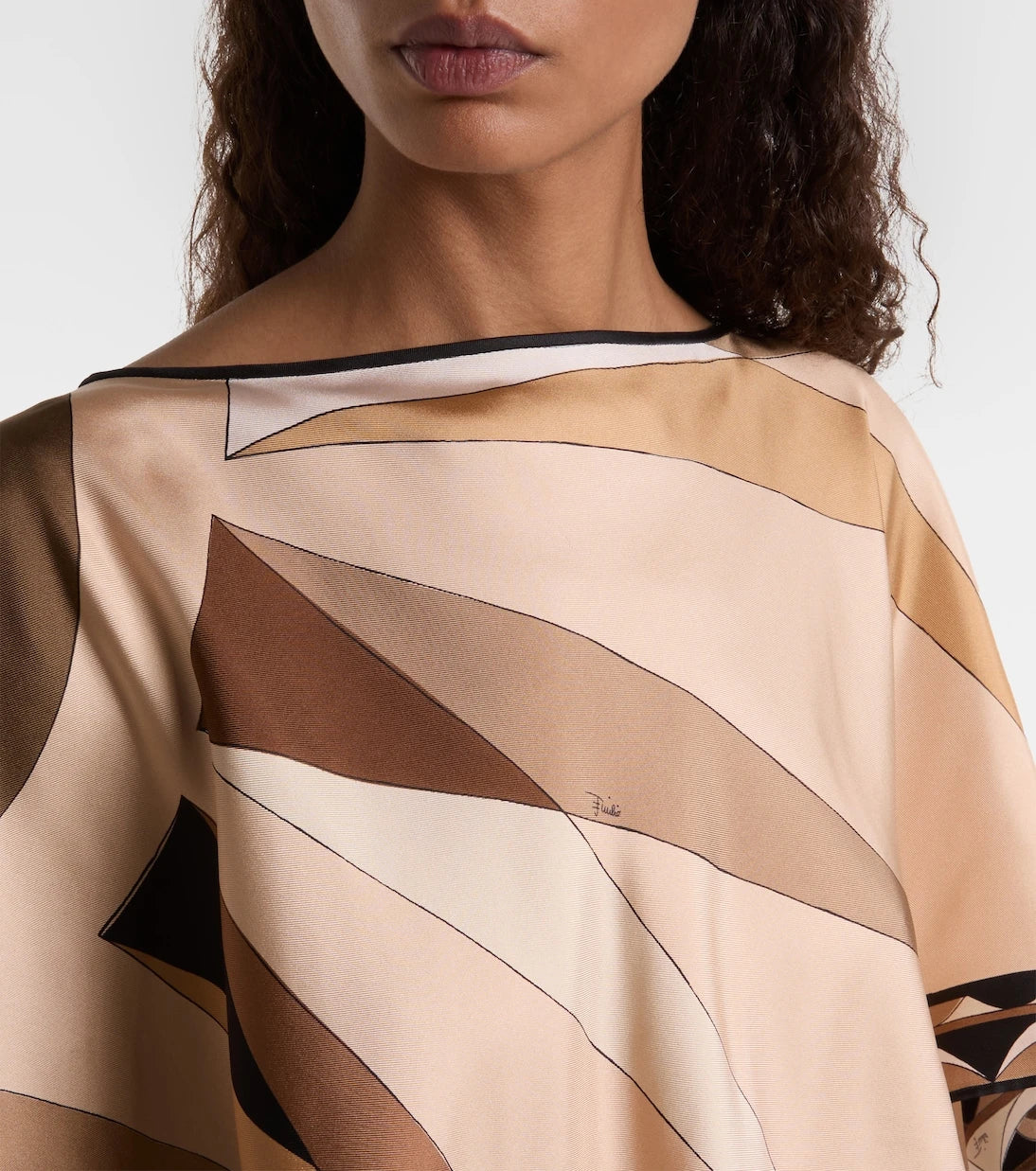 Pucci - Hawaii silk satin cape