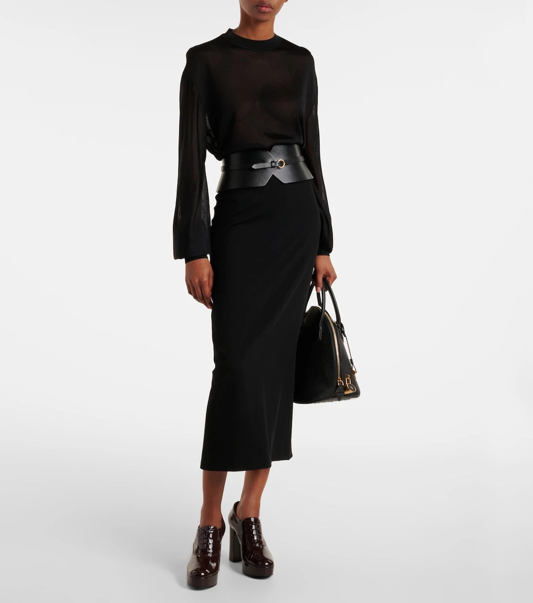 Gianvito Rossi - 70 lace-up leather platform pumps
