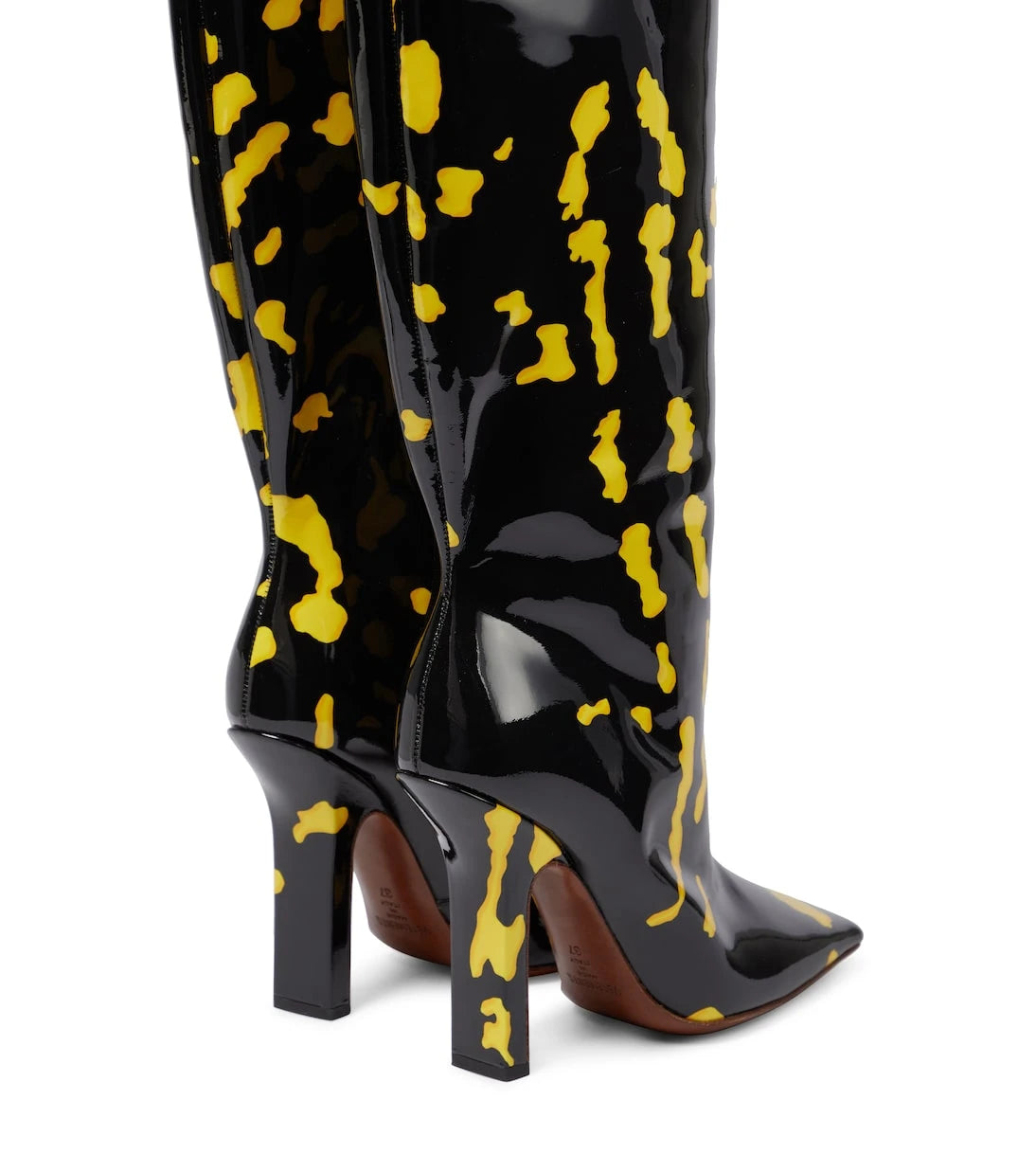 Vetements - Patent leather over-the-knee boots