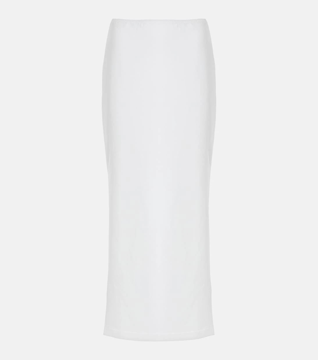 Norma Kamali - High-rise cotton-blend midi skirt