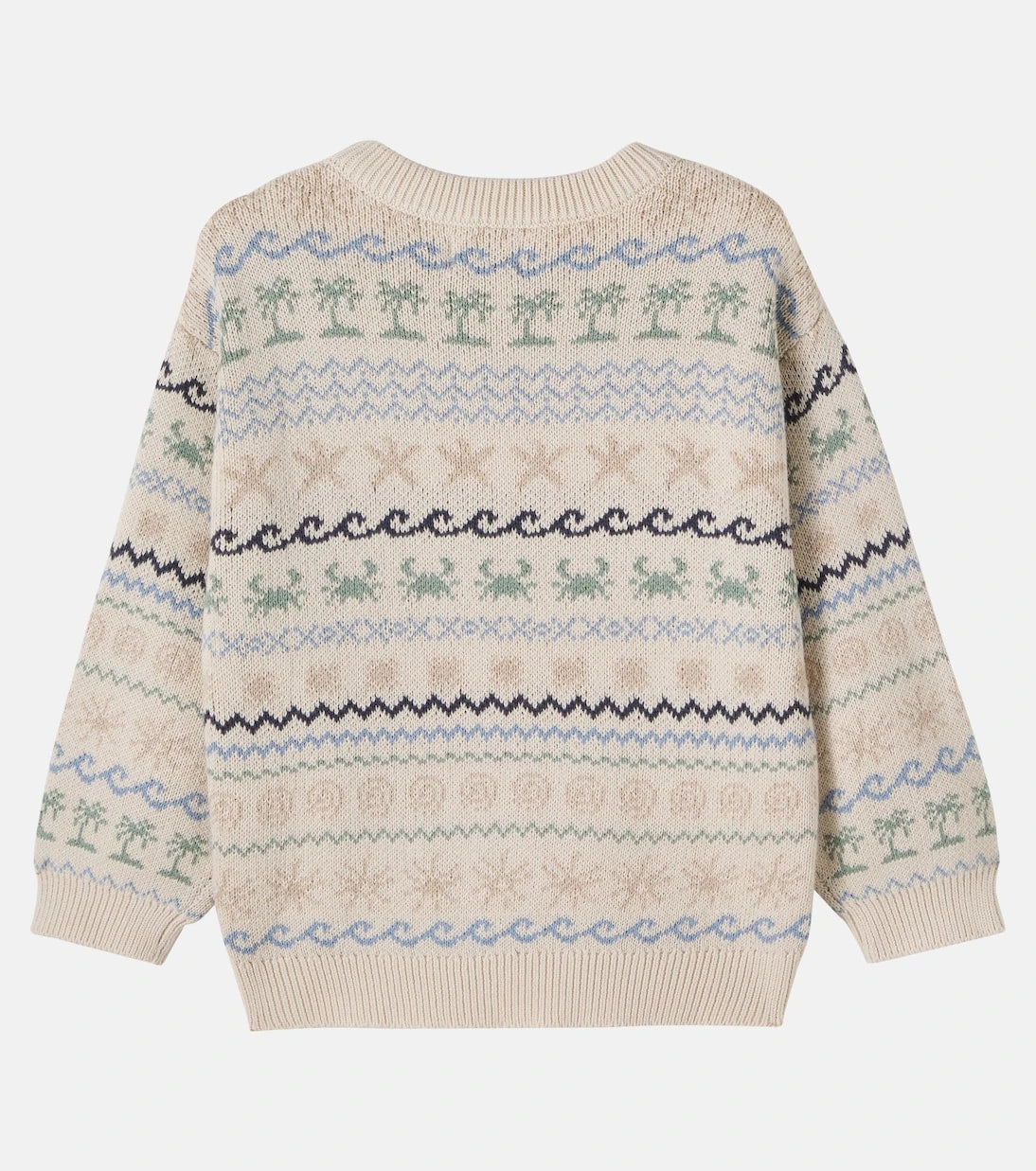 Wheat - August cotton jacquard sweater