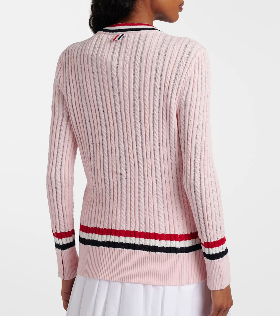 Thom Browne - Cable-knit cotton cardigan