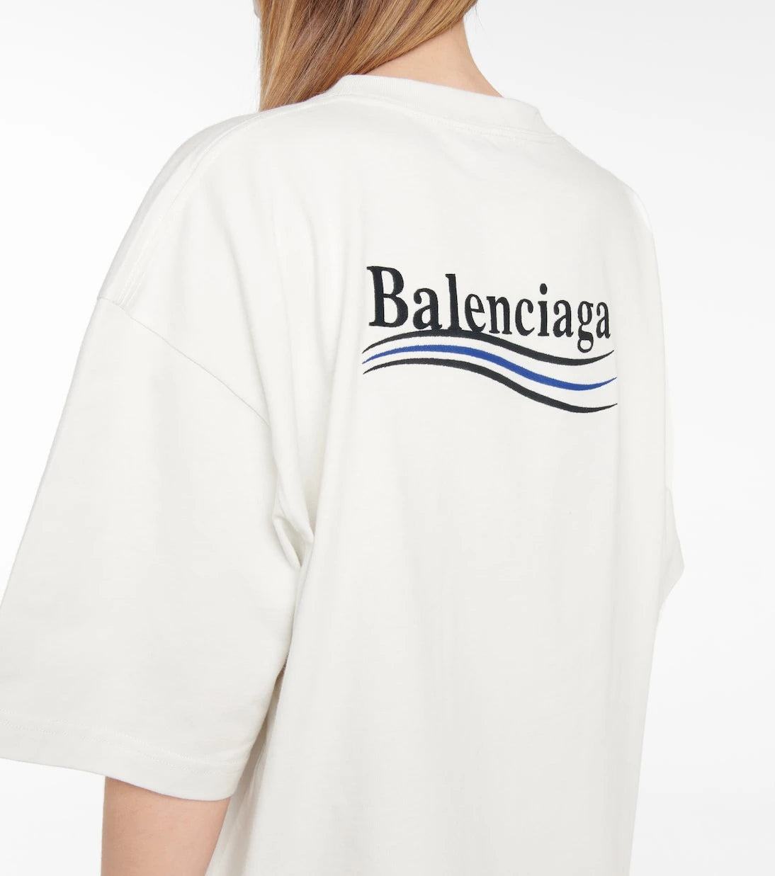 Balenciaga - تي شيرت قطني بشعار العلامة