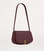 Saint Laurent Burgundy Mini Leather Flap Shoulder Bag