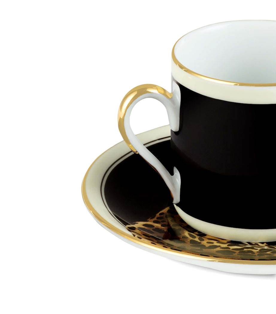 Dolce & Gabbana Casa Porcelain Leopard Espresso Cup and Saucer