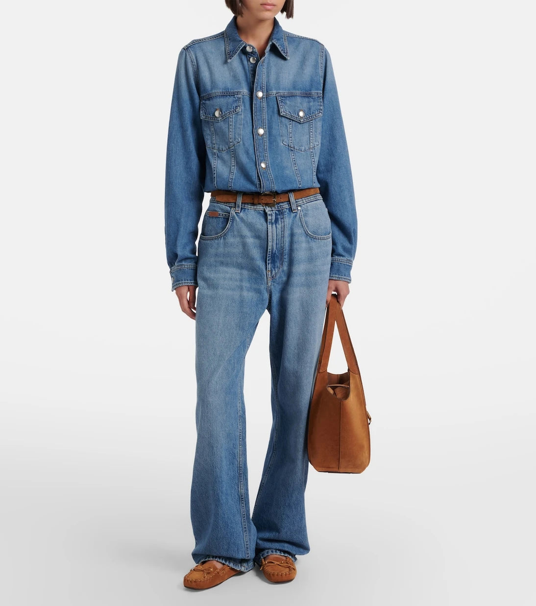 Tod's - T Timeless Small suede tote bag