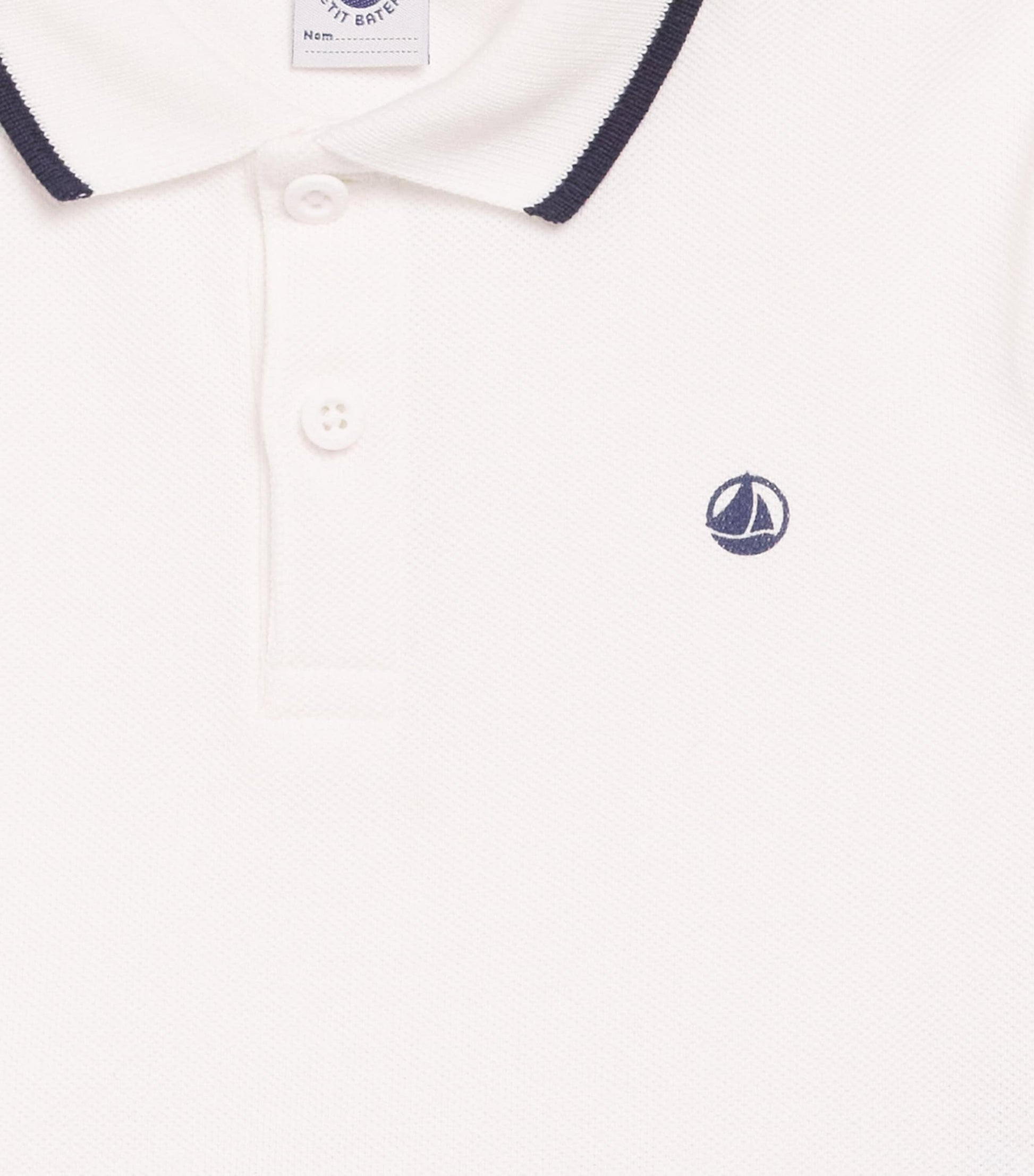 Petit Bateau Cotton Logo Polo Shirt (6-24 Months)