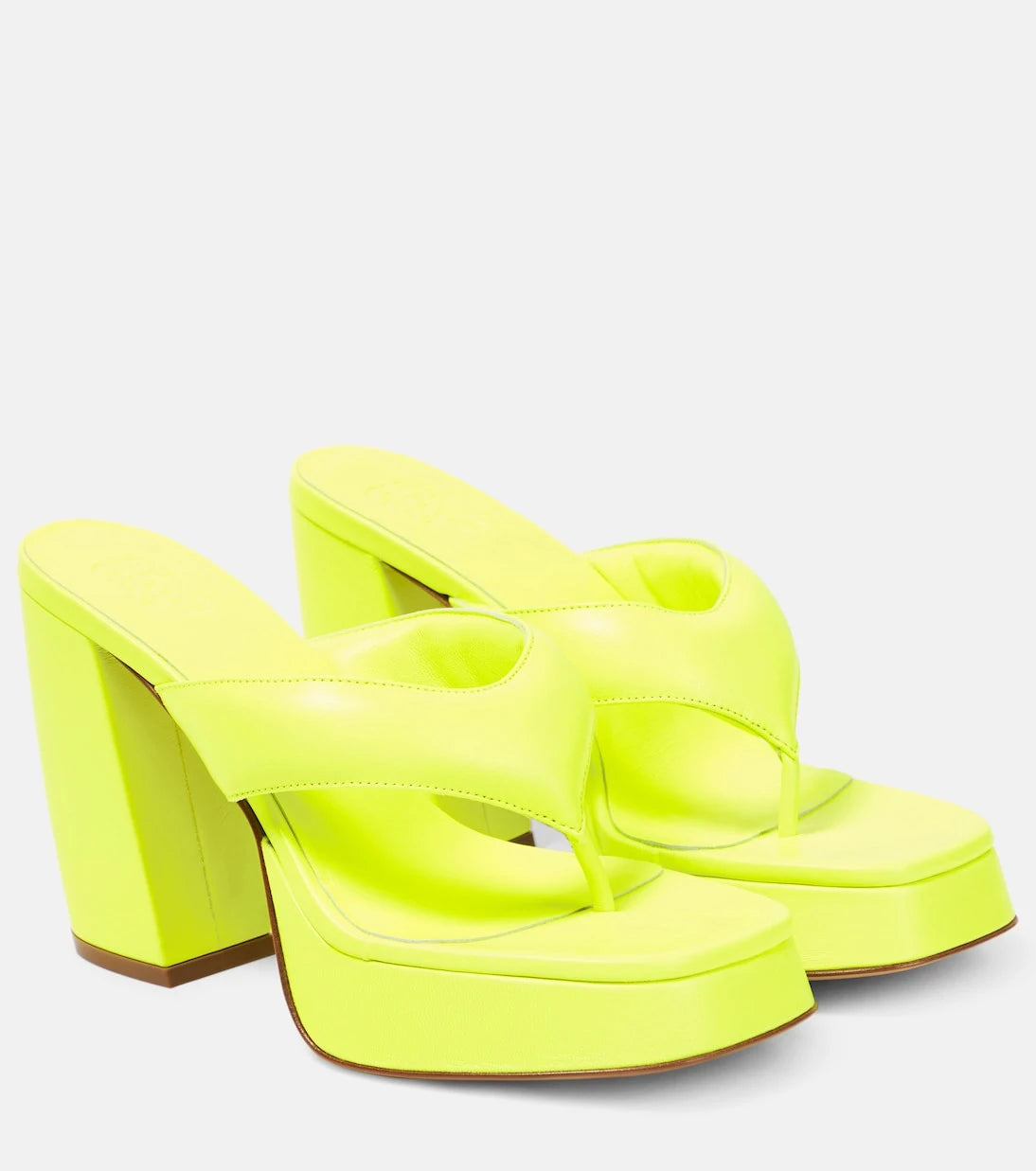 Gia Borghini - Gia 17 leather platform thong sandals