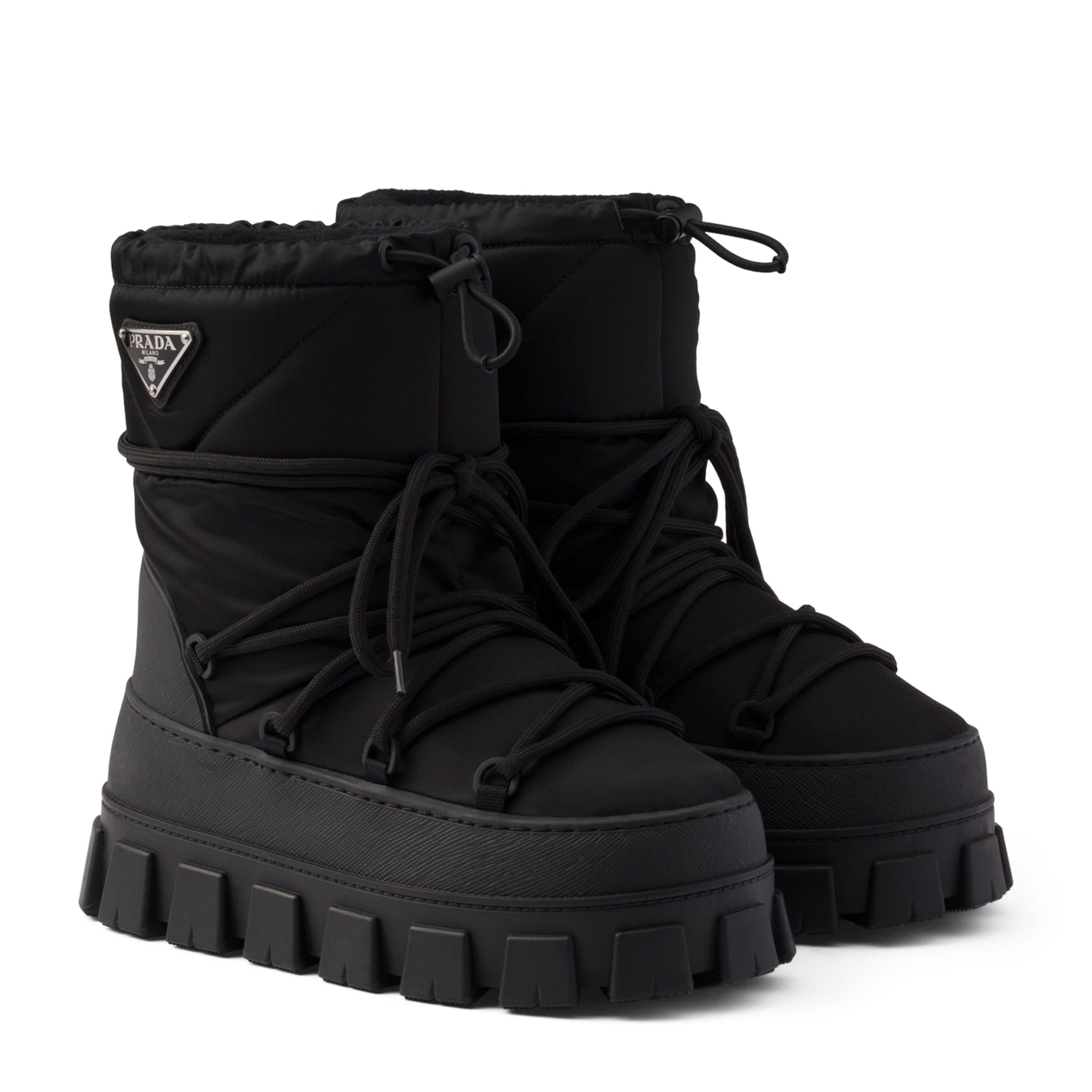 Prada Black Re-Nylon Après-Ski Boots 40