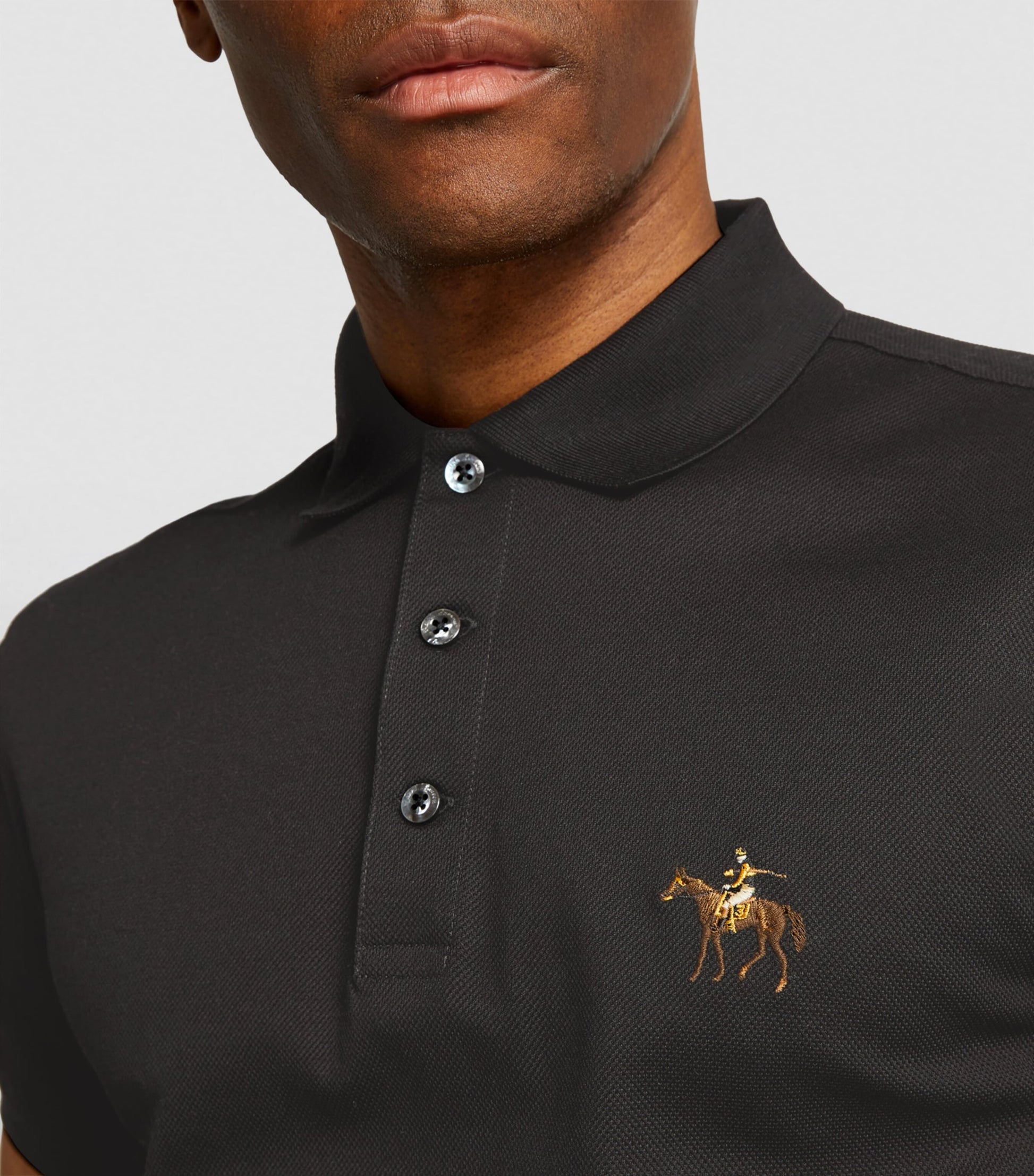 Ralph Lauren Purple Label Cotton Standing Horse Polo Shirt