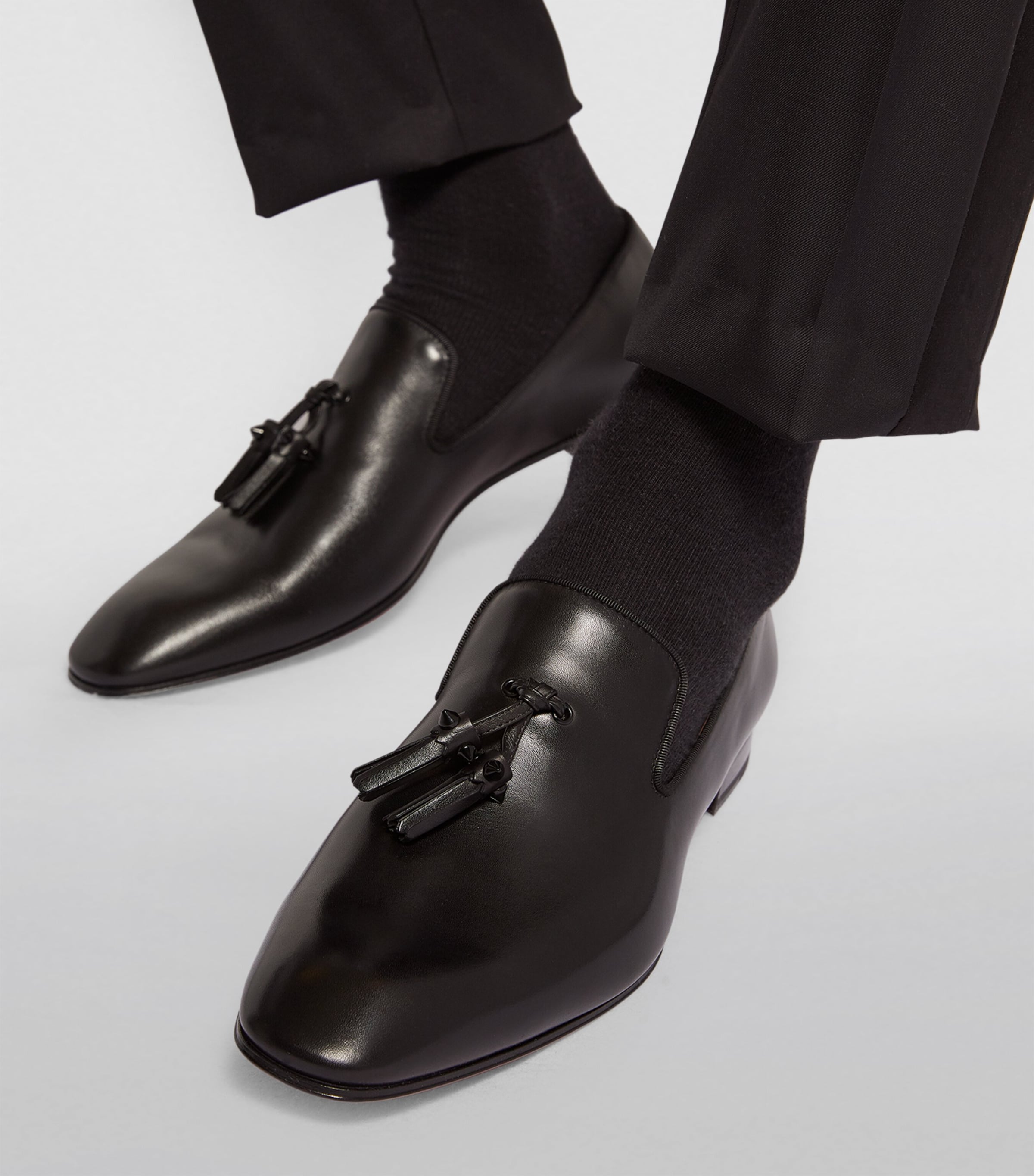 Dandelion Tassel Leather Loafers