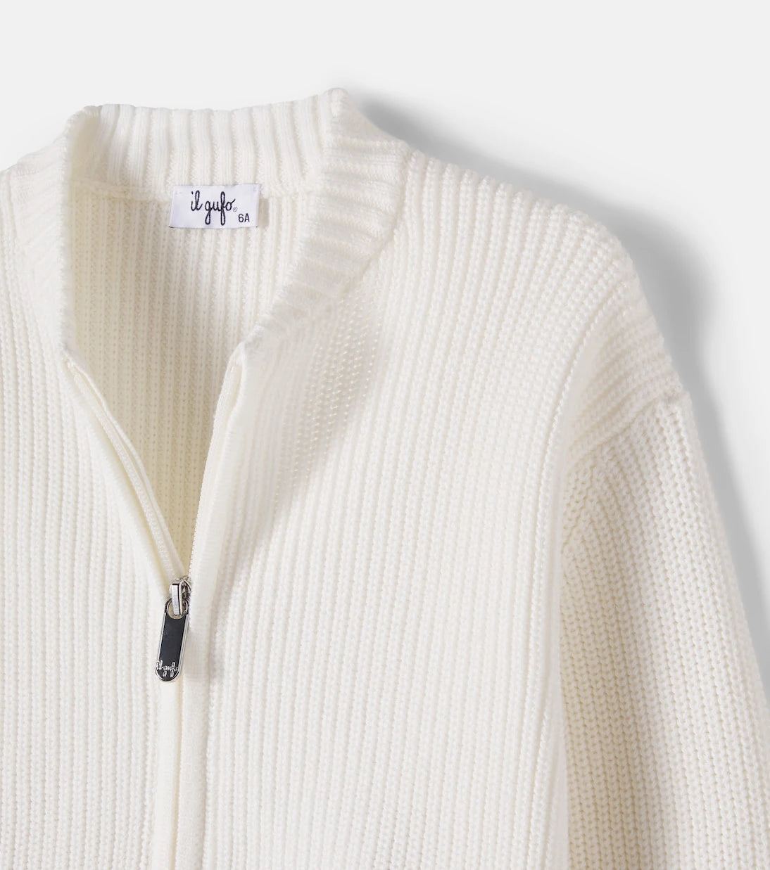 Il Gufo - Ribbed cotton zip-up sweater