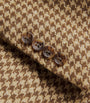 Polo Ralph Lauren Brown Linen, Wool and Silk Houndstooth Blazer