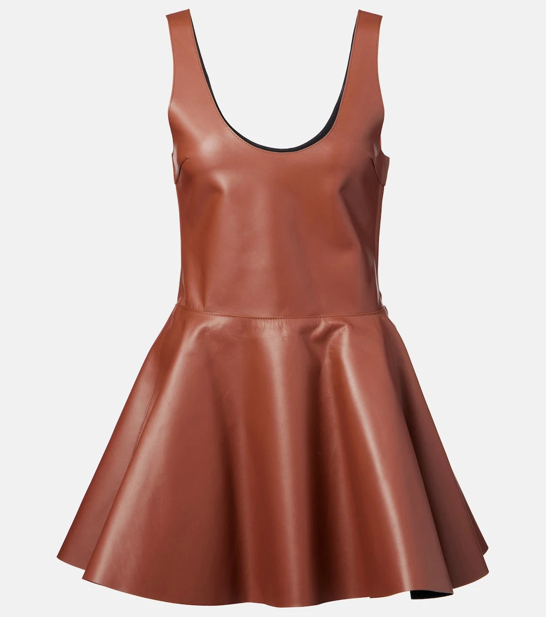 JW Anderson - Peplum leather minidress