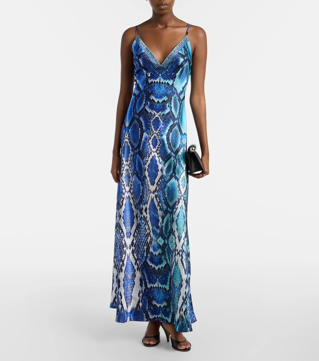 Camilla - Animal-print silk slip dress