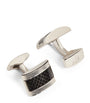Carbon Fibre D-Shape Cufflinks