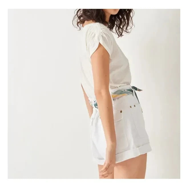Sessùn - Sixto Jacquard T-shirt  | Ecru