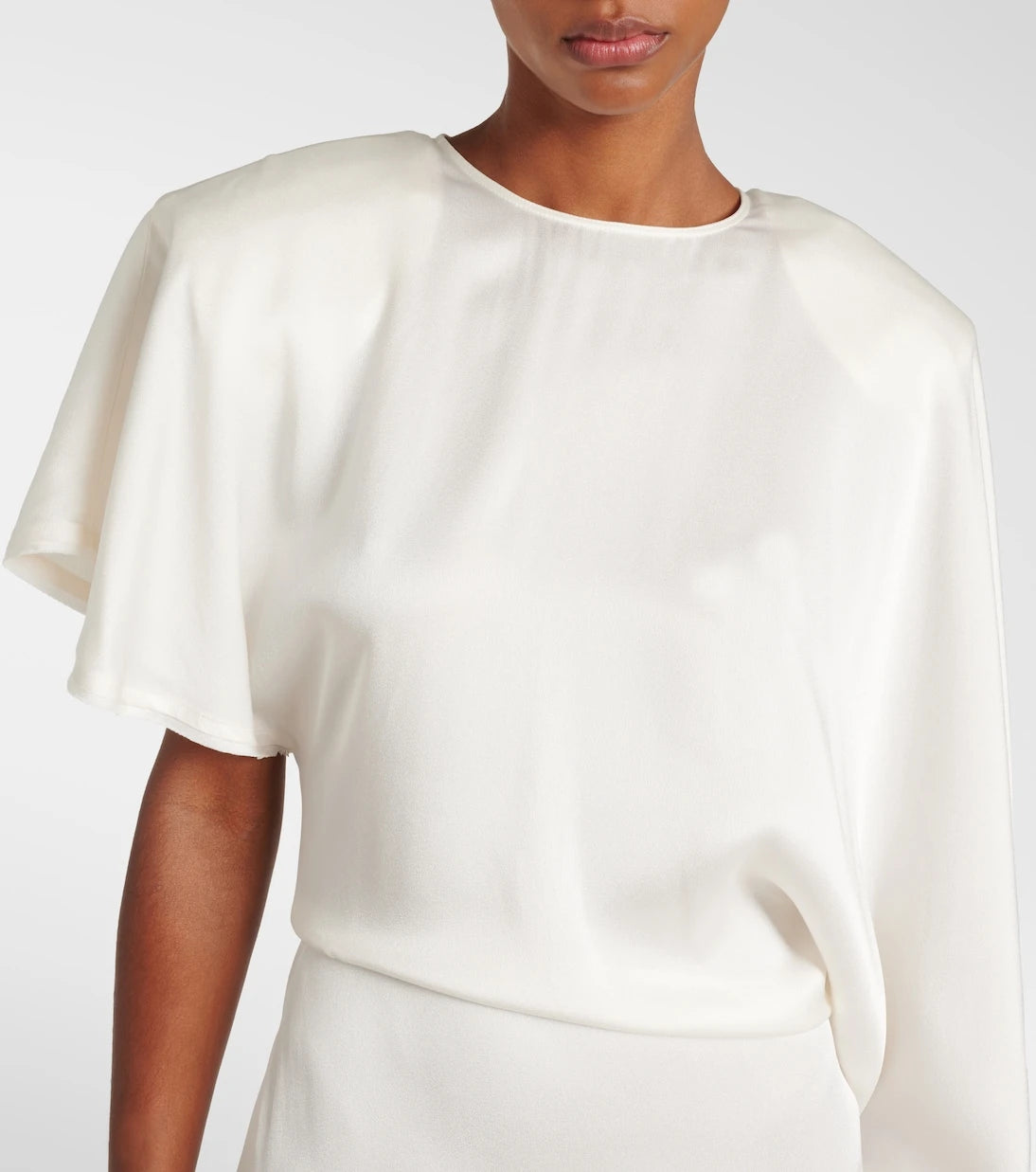 Stella McCartney - Asymmetric crêpe satin midi dress