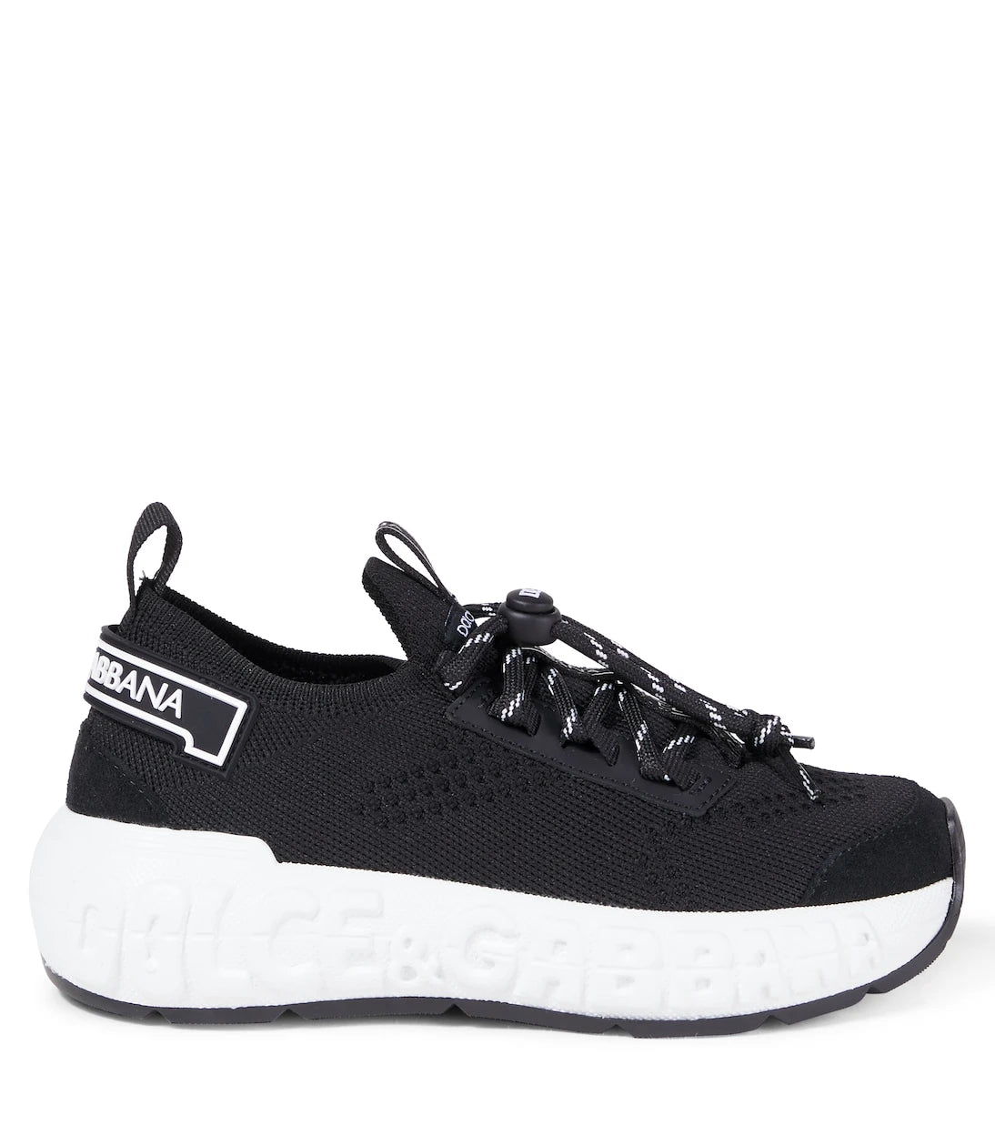 Dolce&Gabbana Kids - Logo leather-trimmed sneakers