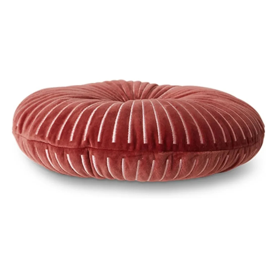 HKliving - Ripple velvet cushion | Pink