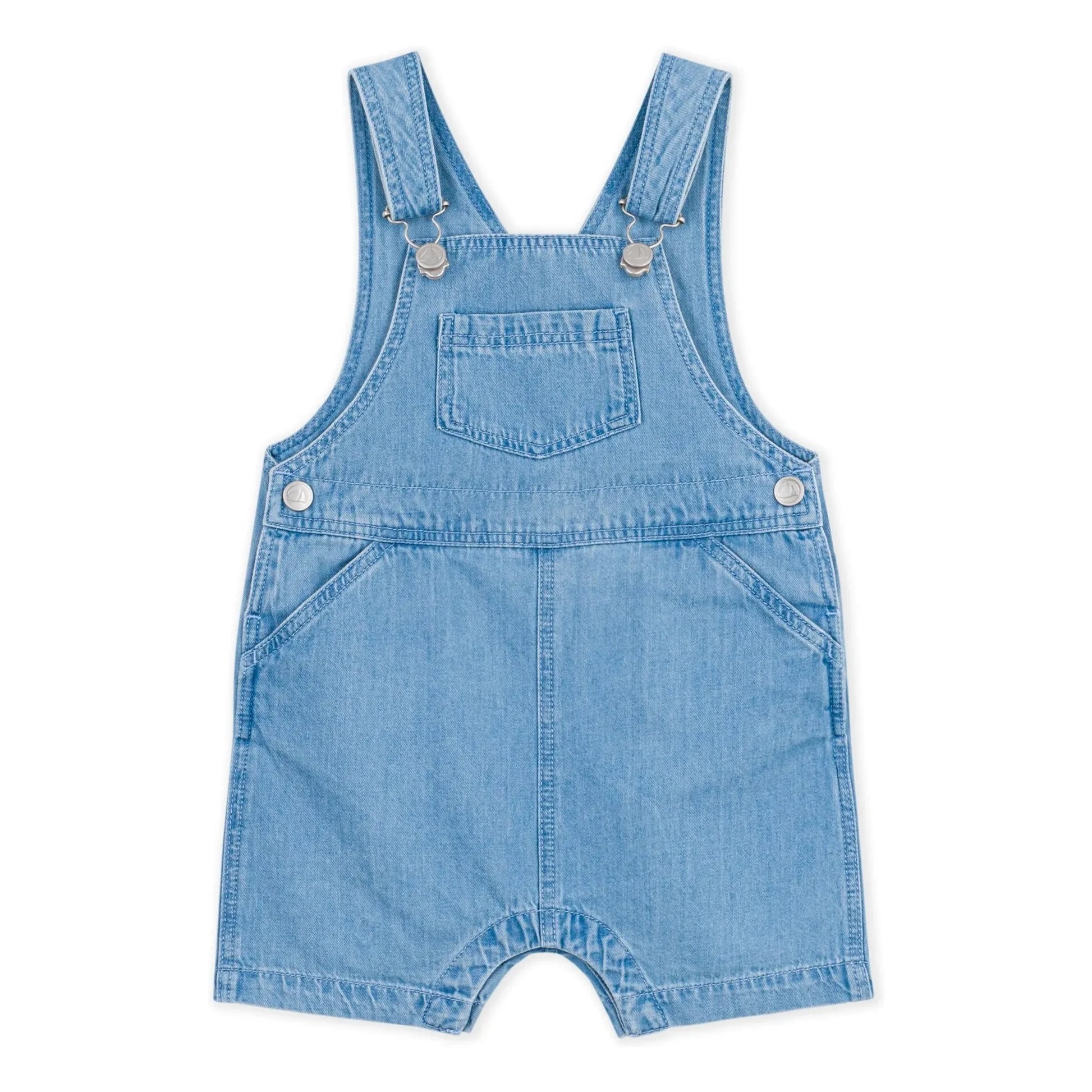 Petit Bateau - Denim Organic Cotton Dungarees | Light Blue