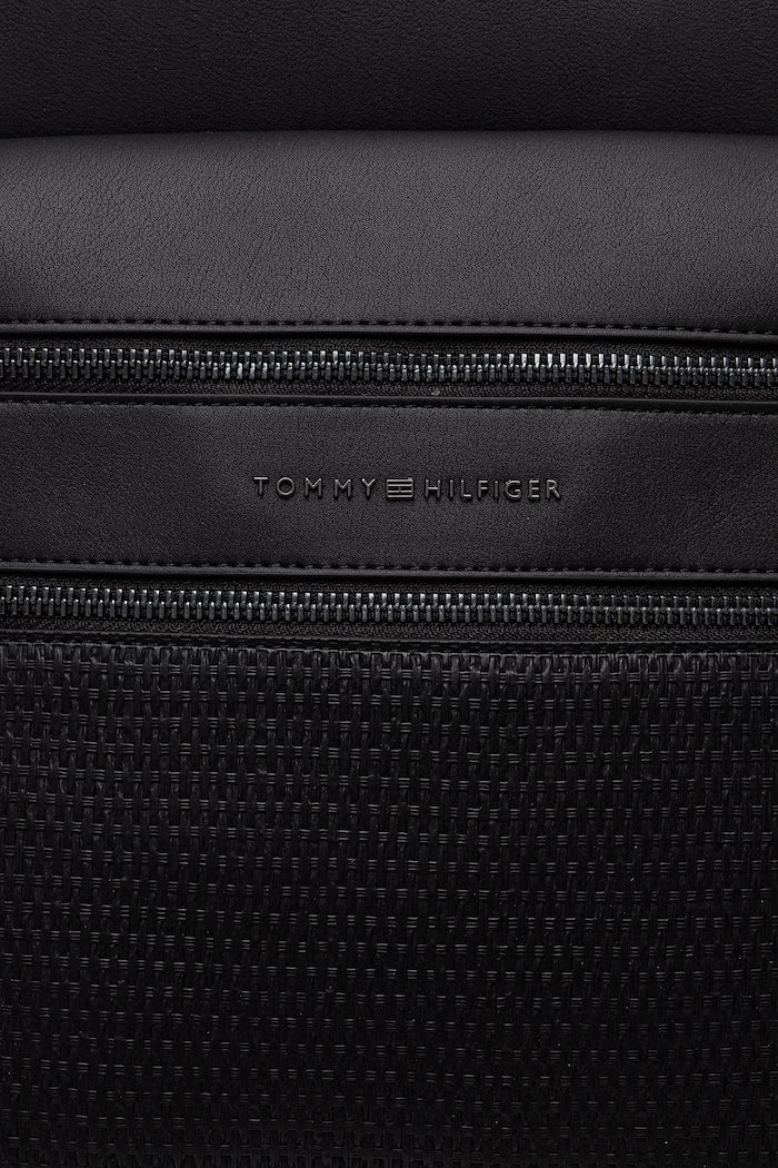 Tommy Hilfiger erkek suni deri şehir sırt çantası