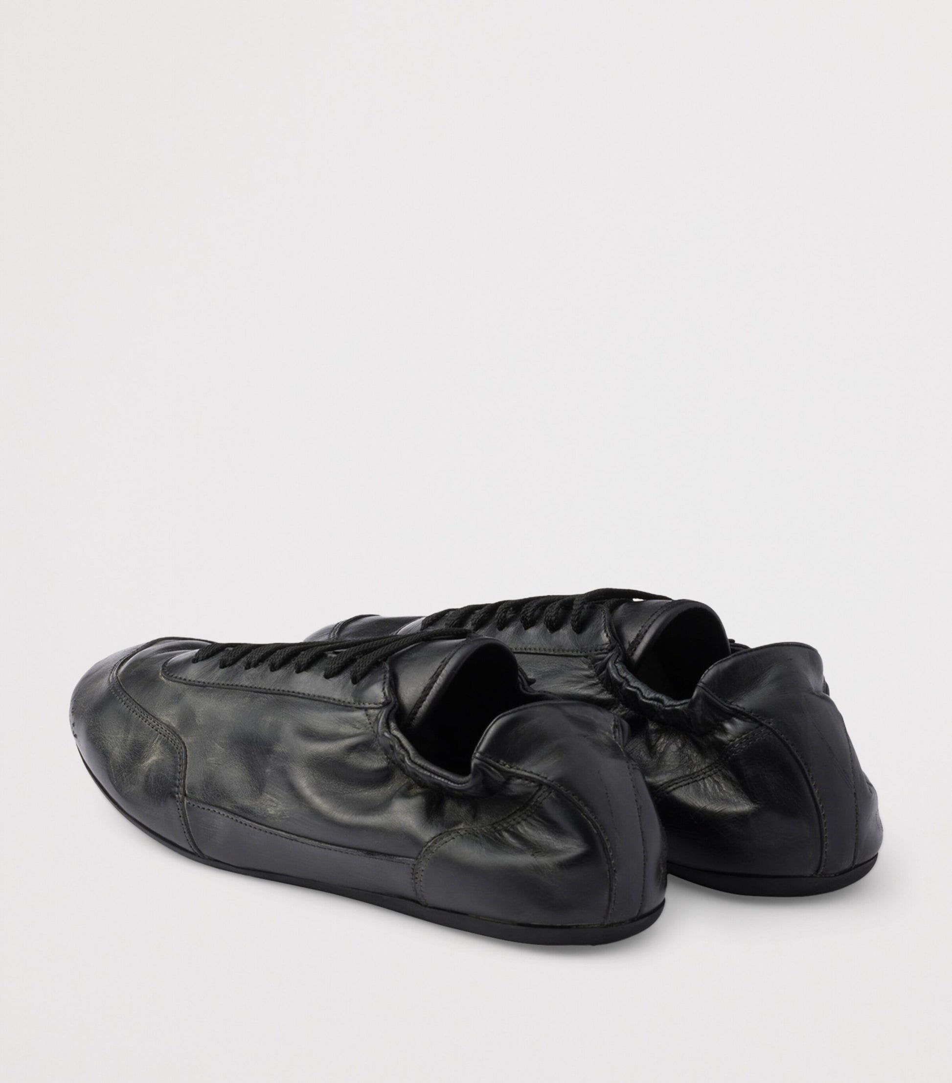 Prada Leather Collapse Sneakers