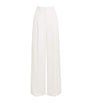 White Compact Cady Wide-Leg Trousers