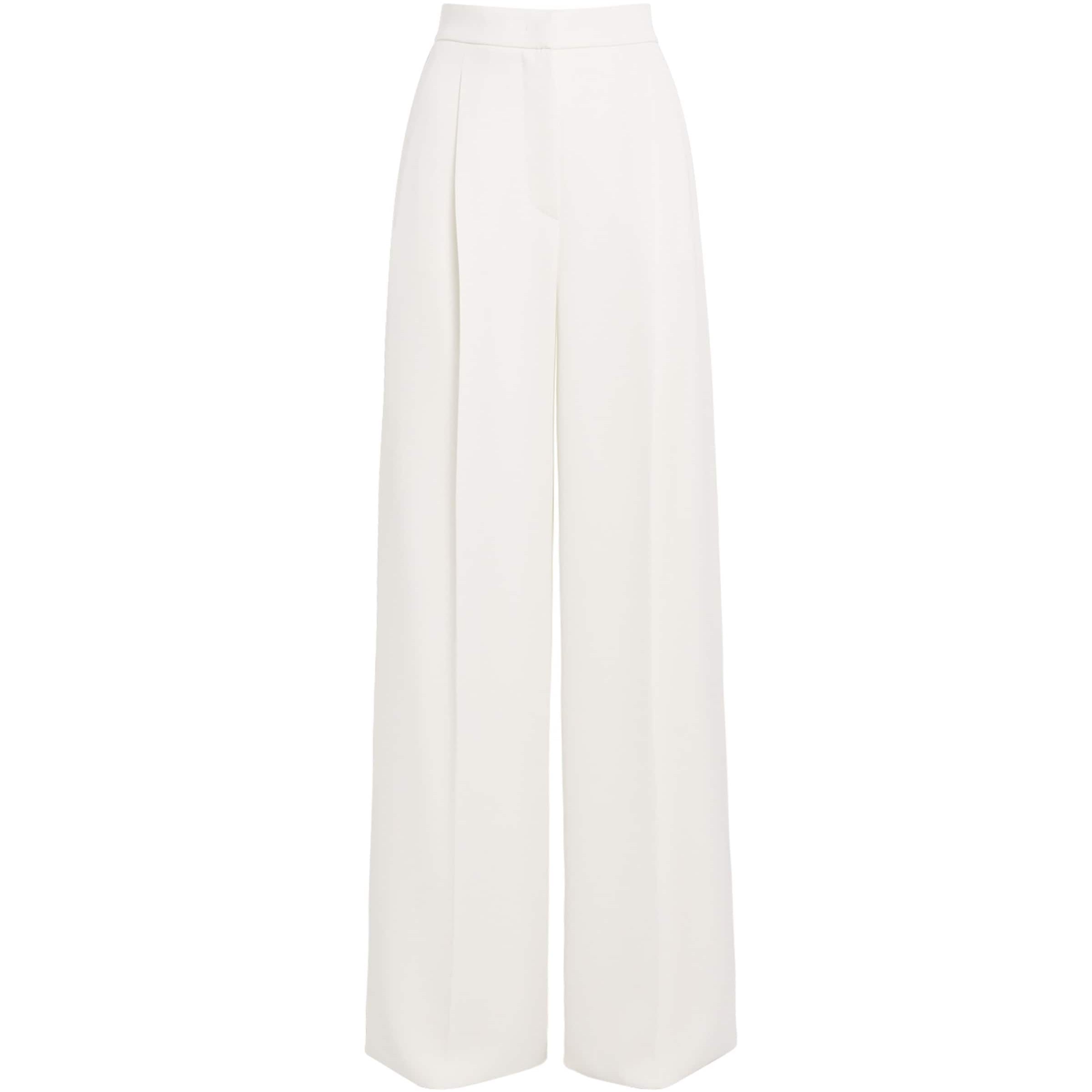 White Compact Cady Wide-Leg Trousers