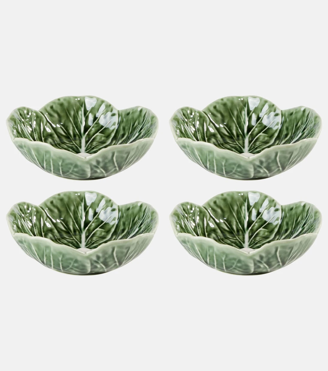 Bordallo Pinheiro - Cabbage set of 4 earthenware bowls