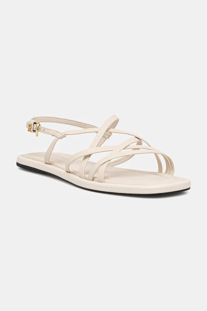 Tommy Hilfiger Kadın Deri Sandalet FLAT STRAPPY SANDAL LTH