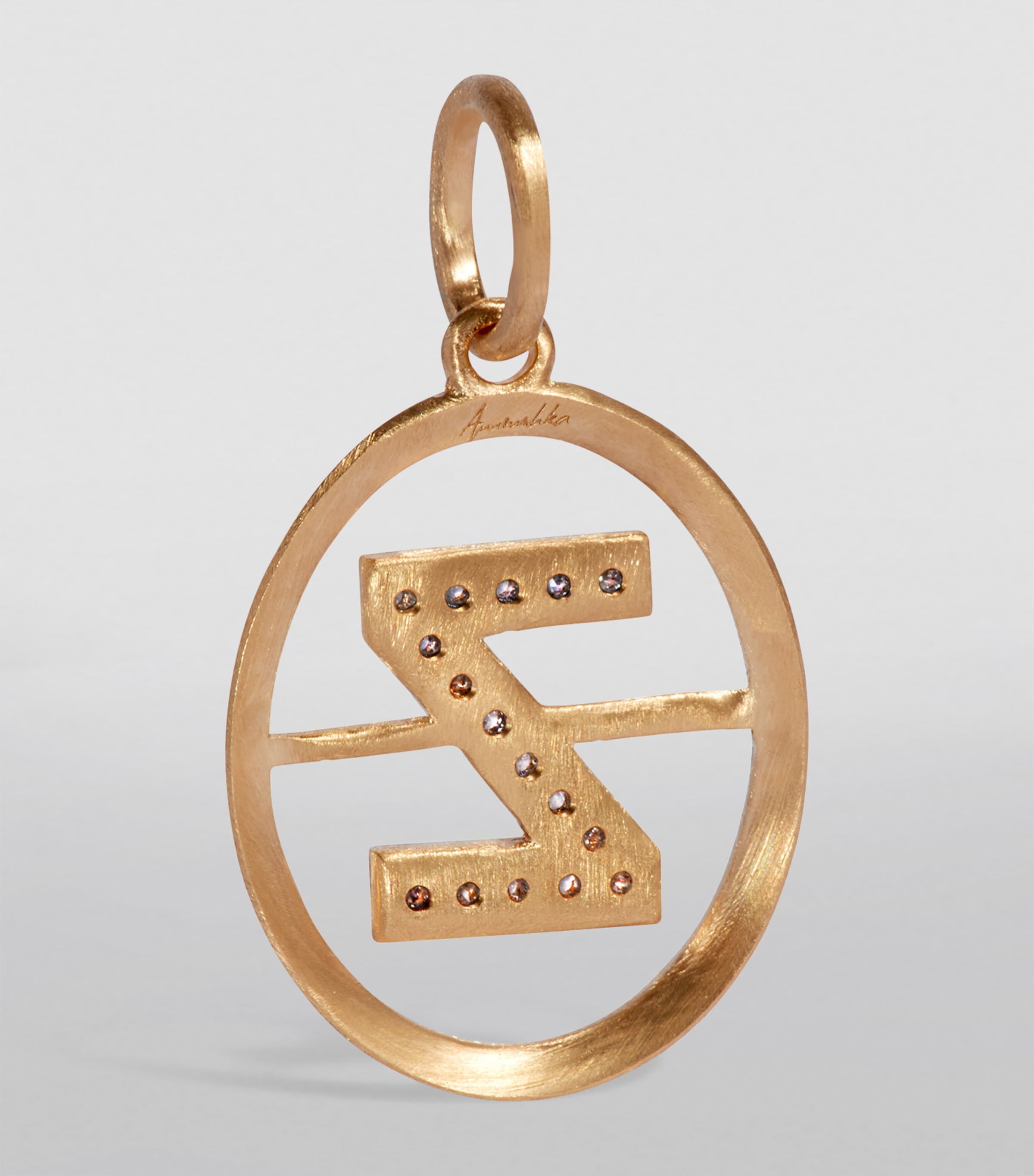Annoushka Yellow Gold and Diamond Initial Z Pendant