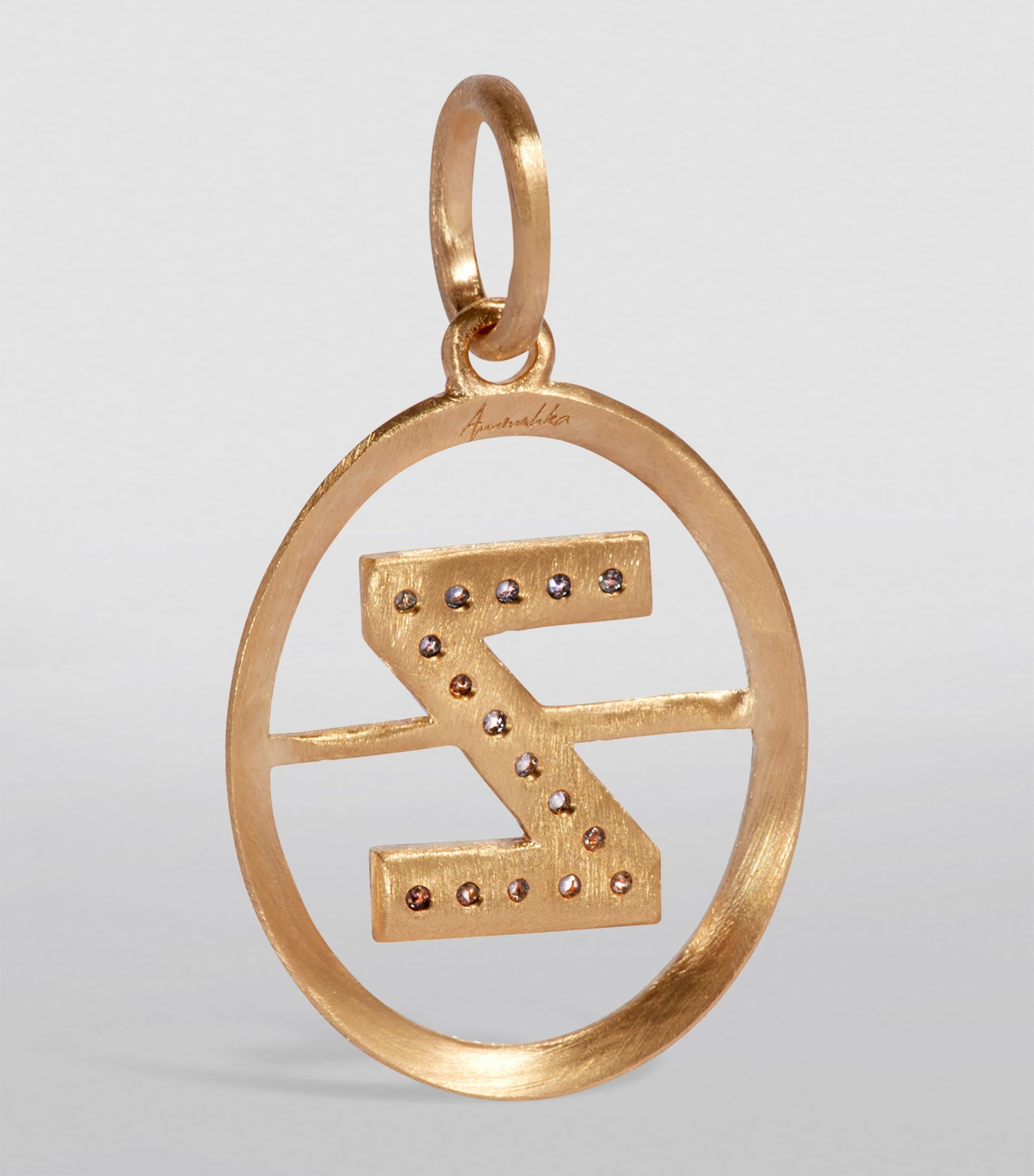 Annoushka Yellow Gold and Diamond Initial Z Pendant
